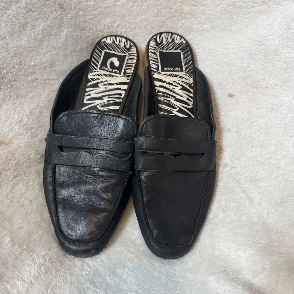 Dolce Vita cybil square moc toe loafer mule slide shoes size 8